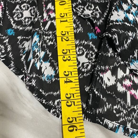 Torrid Size 3 Sheer Ikat Maxi Dress – Black White Pink Turquoise Print - Picture 12 of 12